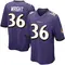 Men's Owen Wright Baltimore Ravens Team Color Jersey - Game Purple