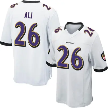 Men's Rasheen Ali Baltimore Ravens Jersey - Game White