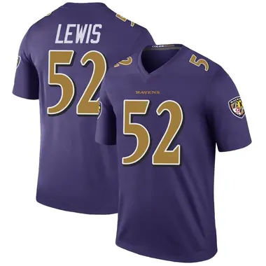 Men's Ray Lewis Baltimore Ravens Color Rush Jersey - Legend Purple Big & Tall