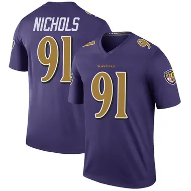 Men's Rayshad Nichols Baltimore Ravens Color Rush Jersey - Legend Purple Big & Tall