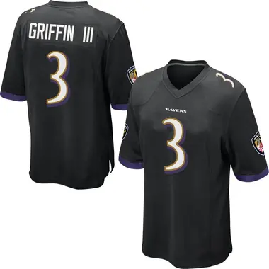 Men's Robert Griffin III Baltimore Ravens Jersey - Game Black