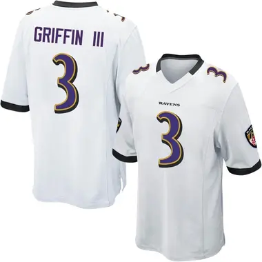 Men's Robert Griffin III Baltimore Ravens Jersey - Game White