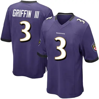 Men's Robert Griffin III Baltimore Ravens Team Color Jersey - Game Purple