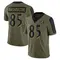 Men's Scotty Washington Baltimore Ravens 2021 Salute To Service Jersey - Limited Olive