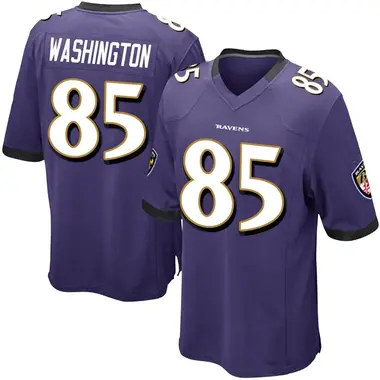 Men's Scotty Washington Baltimore Ravens Team Color Jersey - Game Purple