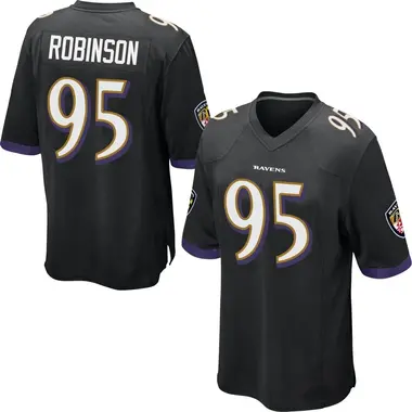 Men's Tavius Robinson Baltimore Ravens Jersey - Game Black