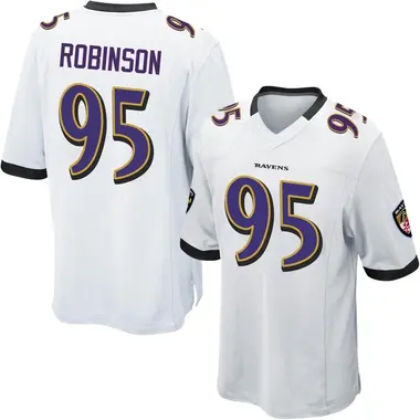 Men's Tavius Robinson Baltimore Ravens Jersey - Game White