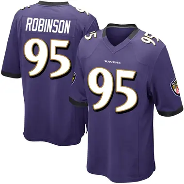 Men's Tavius Robinson Baltimore Ravens Team Color Jersey - Game Purple