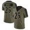 Men's Tre'Davious White Baltimore Ravens 2021 Salute To Service Jersey - Limited Olive