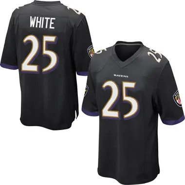 Men's Tre'Davious White Baltimore Ravens Jersey - Game Black