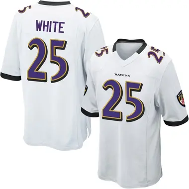 Men's Tre'Davious White Baltimore Ravens Jersey - Game White