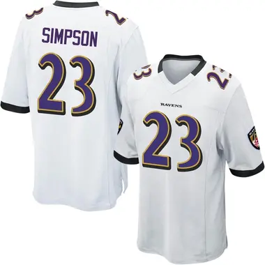 Men's Trenton Simpson Baltimore Ravens Jersey - Game White