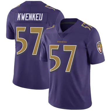 Men's William Kwenkeu Baltimore Ravens Color Rush Vapor Untouchable Jersey - Limited Purple