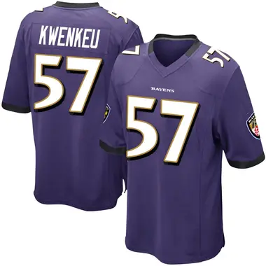 Men's William Kwenkeu Baltimore Ravens Team Color Jersey - Game Purple