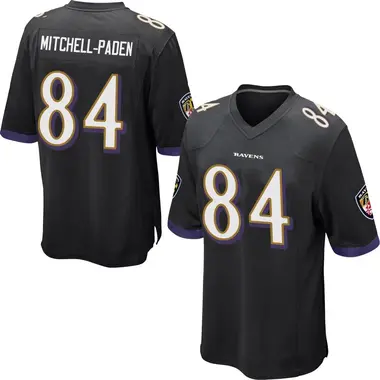 Men's Zaire Mitchell-Paden Baltimore Ravens Jersey - Game Black