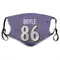 Nick Boyle Name & Number Purple Baltimore Ravens Face Mask