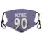 Pernell McPhee Name & Number Purple Baltimore Ravens Face Mask