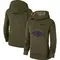 Women's Baltimore Ravens 2018 Salute to Service Team Logo Performance Pullover Hoodie - Olive