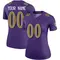 Women's Custom Baltimore Ravens Color Rush Jersey - Legend Purple Plus Size