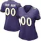 Women's Custom Baltimore Ravens Team Color Vapor Untouchable Jersey - Limited Purple