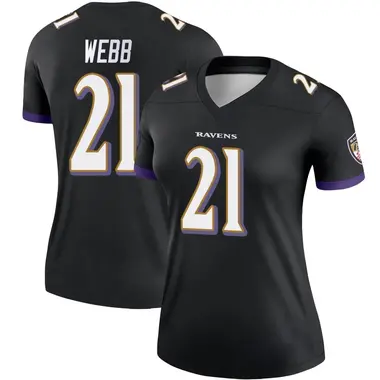 Women's Lardarius Webb Baltimore Ravens Jersey - Legend Black Plus Size