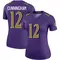 Women's Malik Cunningham Baltimore Ravens Color Rush Jersey - Legend Purple Plus Size