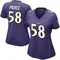 Women's Michael Pierce Baltimore Ravens Team Color Vapor Untouchable Jersey - Limited Purple