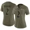 Women's Nate Wiggins Baltimore Ravens 2022 Salute To Service Jersey - Limited Olive