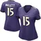 Women's Ryan Mallett Baltimore Ravens Team Color Vapor Untouchable Jersey - Limited Purple