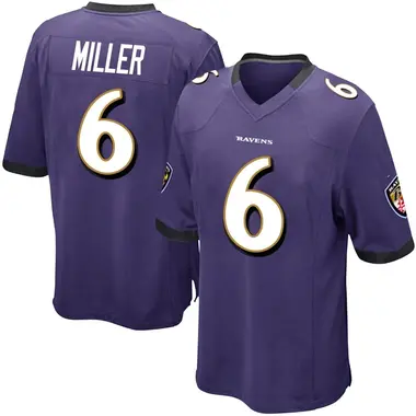 Youth Anthony Miller Baltimore Ravens Team Color Jersey - Game Purple