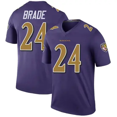 Youth Beau Brade Baltimore Ravens Color Rush Jersey - Legend Purple