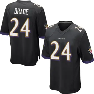 Youth Beau Brade Baltimore Ravens Jersey - Game Black