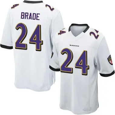 Youth Beau Brade Baltimore Ravens Jersey - Game White