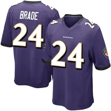 Youth Beau Brade Baltimore Ravens Team Color Jersey - Game Purple