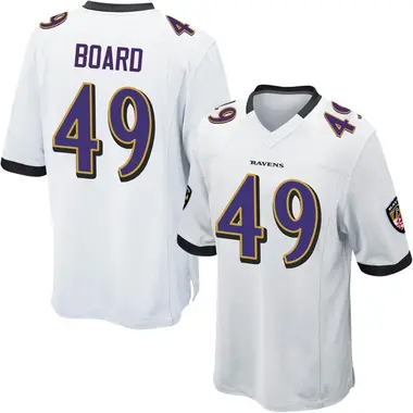 Youth Chris Board Baltimore Ravens Jersey - Game White