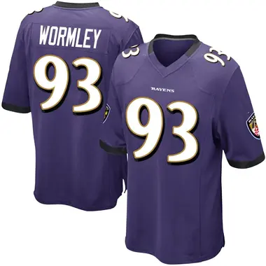 Youth Chris Wormley Baltimore Ravens Team Color Jersey - Game Purple