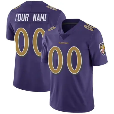 Youth Custom Baltimore Ravens Color Rush Vapor Untouchable Jersey - Limited Purple