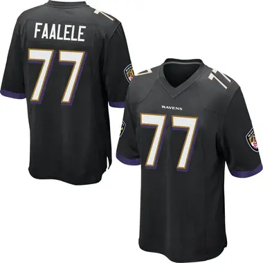 Youth Daniel Faalele Baltimore Ravens Jersey - Game Black