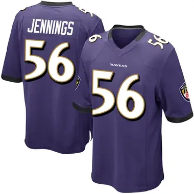 Youth Deion Jennings Baltimore Ravens Team Color Jersey - Game Purple