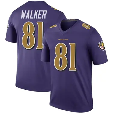 Youth Devontez Walker Baltimore Ravens Color Rush Jersey - Legend Purple