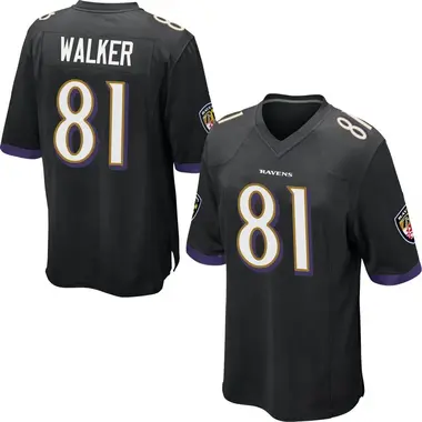 Youth Devontez Walker Baltimore Ravens Jersey - Game Black