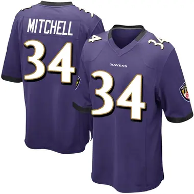 Youth Keaton Mitchell Baltimore Ravens Team Color Jersey - Game Purple