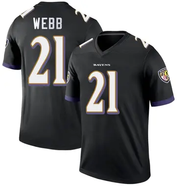 Youth Lardarius Webb Baltimore Ravens Jersey - Legend Black