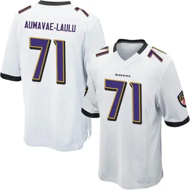 Youth Malaesala Aumavae-Laulu Baltimore Ravens Jersey - Game White