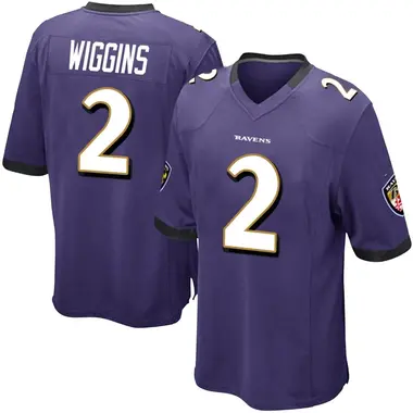 Youth Nate Wiggins Baltimore Ravens Team Color Jersey - Game Purple