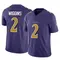 Youth Nate Wiggins Baltimore Ravens Vapor F.U.S.E. Jersey - Limited Purple