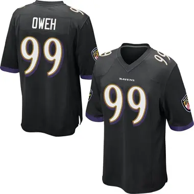 Youth Odafe Oweh Baltimore Ravens Jersey - Game Black