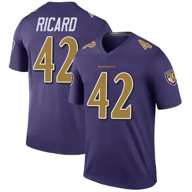 Youth Patrick Ricard Baltimore Ravens Color Rush Jersey - Legend Purple