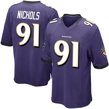 Youth Rayshad Nichols Baltimore Ravens Team Color Jersey - Game Purple